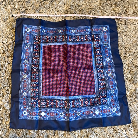 Foulard Vintage S.T. Dupont En Soie 100% - Élégance Intemporelle Bleue
